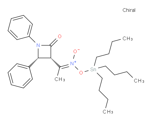 (E)-tributylstannyl (1-((3S,4R)-2-oxo-1,4-diphenylazetidin-3-yl)ethylidene)azinate