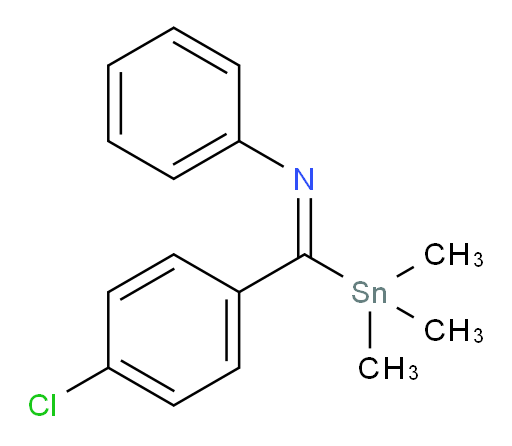 (E)-N-((4-chlorophenyl)(trimethylstannyl)methylene)aniline