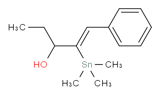 (Z)-1-phenyl-2-(trimethylstannyl)pent-1-en-3-ol