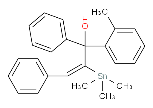 (E)-1,3-diphenyl-1-(o-tolyl)-2-(trimethylstannyl)prop-2-en-1-ol