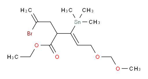 (Z)-ethyl 2-(2-bromoallyl)-5-(methoxymethoxy)-3-(trimethylstannyl)pent-3-enoate