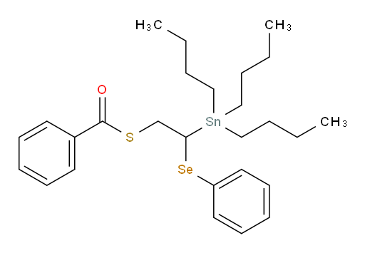 S-(2-(phenylselanyl)-2-(tributylstannyl)ethyl) benzothioate