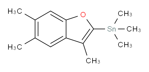 trimethyl(3,5,6-trimethylbenzofuran-2-yl)stannane