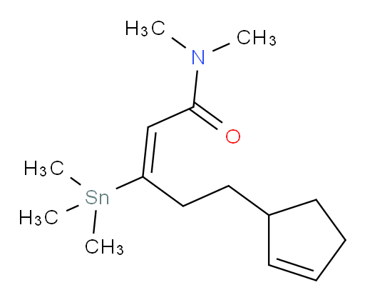 (E)-5-(cyclopent-2-en-1-yl)-N,N-dimethyl-3-(trimethylstannyl)pent-2-enamide