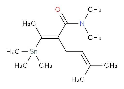 (E)-N,N,5-三甲基-2-(1-(三甲基锡基)乙亚基)己-4-烯酰胺
