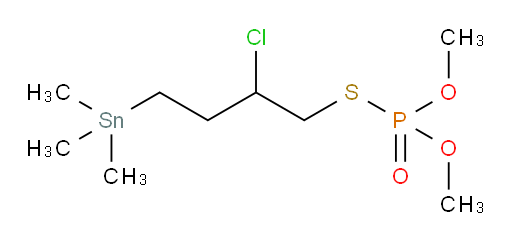 S-(2-chloro-4-(trimethylstannyl)butyl) O,O-dimethyl phosphorothioate