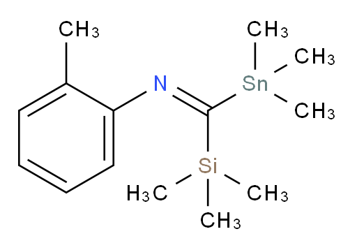(E)-2-methyl-N-((trimethylsilyl)(trimethylstannyl)methylene)aniline