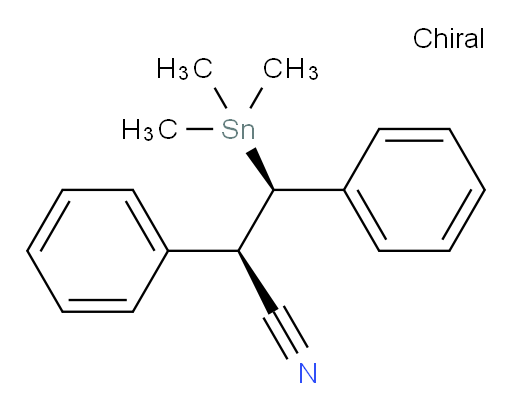 (2R,3R)-2,3-diphenyl-3-(trimethylstannyl)propanenitrile