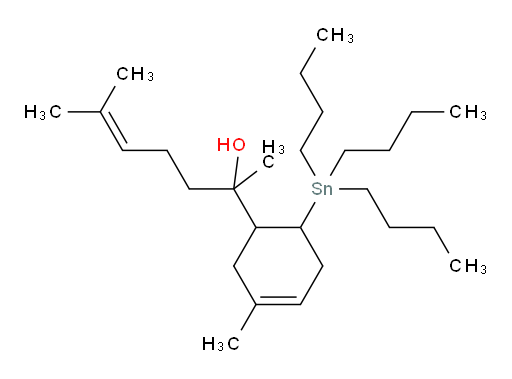 6-methyl-2-(3-methyl-6-(tributylstannyl)cyclohex-3-en-1-yl)hept-5-en-2-ol