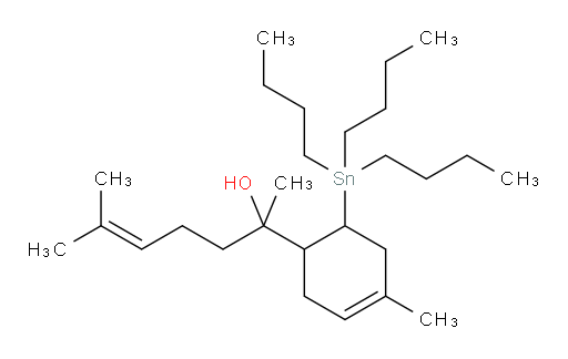 6-methyl-2-(4-methyl-6-(tributylstannyl)cyclohex-3-en-1-yl)hept-5-en-2-ol