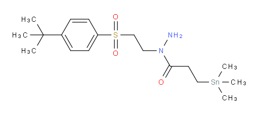 N-(2-((4-(tert-butyl)phenyl)sulfonyl)ethyl)-3-(trimethylstannyl)propanehydrazide
