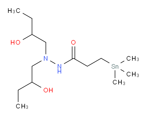 N',N'-bis(2-hydroxybutyl)-3-(trimethylstannyl)propanehydrazide