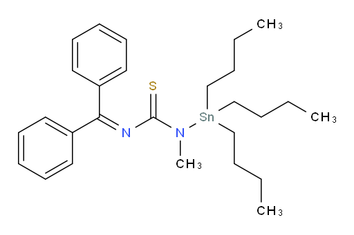 3-(diphenylmethylene)-1-methyl-1-(tributylstannyl)thiourea