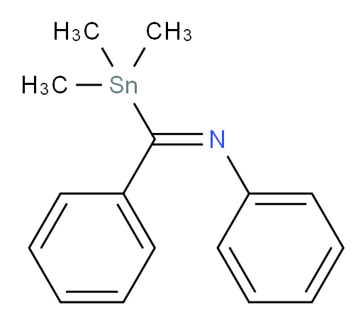 (E)-N-(苯基(三甲基锡基)亚甲基)苯胺