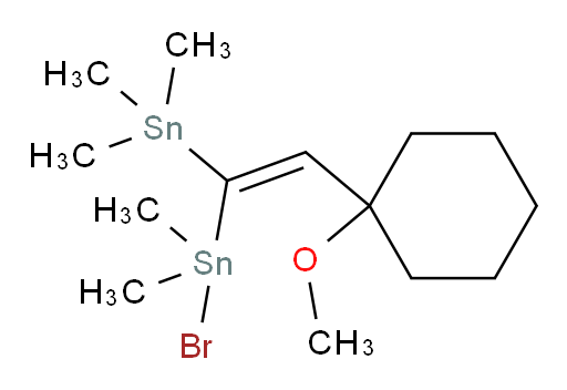 (Z)-溴(2-(1-甲氧基环己基)-1-(三甲基锡基)乙烯基)二甲基锡烷