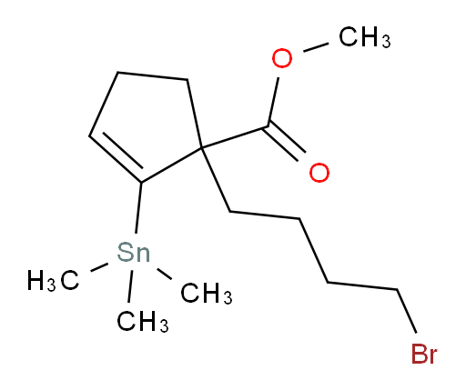 methyl 1-(4-bromobutyl)-2-(trimethylstannyl)cyclopent-2-enecarboxylate