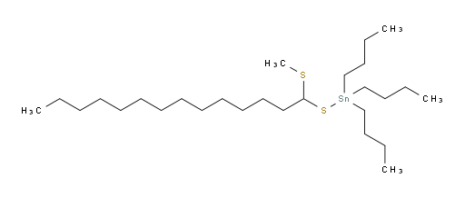 tributyl((1-(methylthio)tetradecyl)thio)stannane
