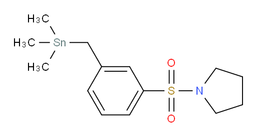 1-((3-((trimethylstannyl)methyl)phenyl)sulfonyl)pyrrolidine