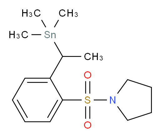 1-((2-(1-(trimethylstannyl)ethyl)phenyl)sulfonyl)pyrrolidine