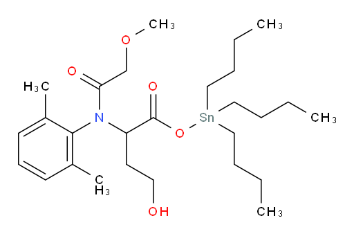 tributylstannyl 2-(N-(2,6-dimethylphenyl)-2-methoxyacetamido)-4-hydroxybutanoate