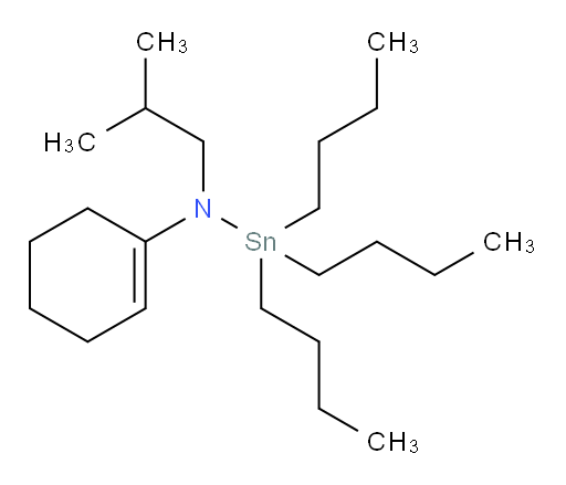1,1,1-tributyl-N-(cyclohex-1-en-1-yl)-N-isobutylstannanamine