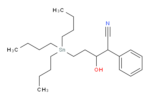3-hydroxy-2-phenyl-5-(tributylstannyl)pentanenitrile