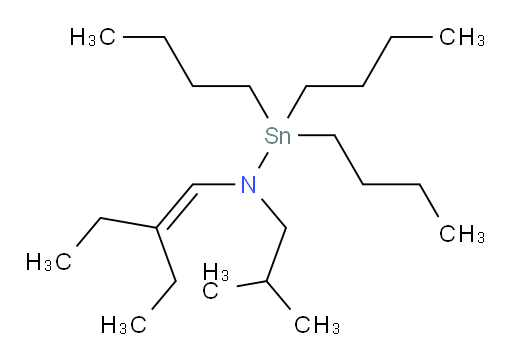 1,1,1-tributyl-N-(2-ethylbut-1-en-1-yl)-N-isobutylstannanamine