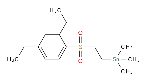 (2-((2,4-diethylphenyl)sulfonyl)ethyl)trimethylstannane