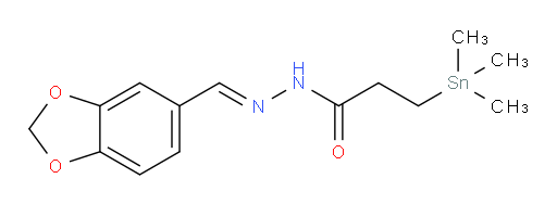 (E)-N'-(benzo[d][1,3]dioxol-5-ylmethylene)-3-(trimethylstannyl)propanehydrazide