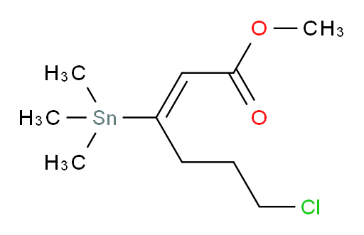 (E)-甲基 6-氯-3-(三甲基锡基)己-2-烯酸酯