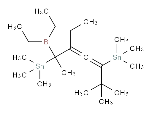 (2-(二乙基boryl)-3-乙基-6,6-二甲基庚-3,4-二烯-2,5-二基)双(三甲基锡烷)