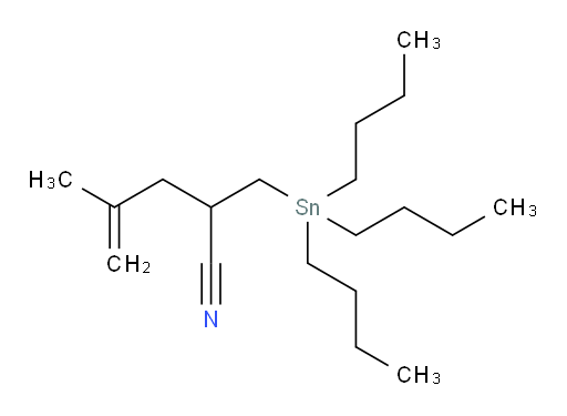 4-methyl-2-((tributylstannyl)methyl)pent-4-enenitrile