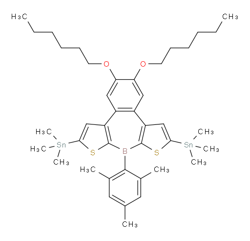 (2,3-bis(hexyloxy)-8-mesityl-8H-benzo[4,5]borepino[2,3-b:7,6-b']dithiophene-6,10-diyl)bis(trimethylstannane)
