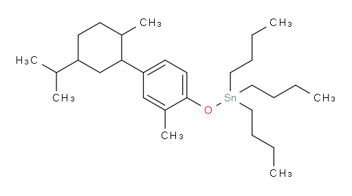 三丁基(4-(5-异丙基-2-甲基环己基)-2-甲基苯氧基)锡烷