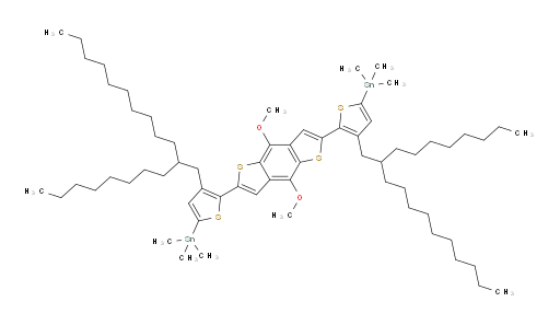 (5,5'-(4,8-dimethoxybenzo[1,2-b:4,5-b']dithiophene-2,6-diyl)bis(4-(2-octyldodecyl)thiophene-5,2-diyl))bis(trimethylstannane)