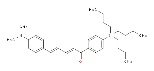 (2E,4E)-5-(4-(dimethylamino)phenyl)-1-(4-(tributylstannyl)phenyl)penta-2,4-dien-1-one