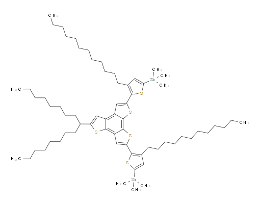 (5,5'-(5-(heptadecan-9-yl)benzo[1,2-b:3,4-b':6,5-b'']trithiophene-2,8-diyl)bis(4-dodecylthiophene-5,2-diyl))bis(trimethylstannane)