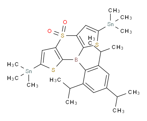 8-(2,4,6-triisopropylphenyl)-2,6-bis(trimethylstannyl)-8H-dithieno[3,2-b:2',3'-e][1,4]thiaborinine 4,4-dioxide