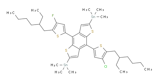 (4-(4-chloro-5-(2-ethylhexyl)thiophen-2-yl)-8-(5-(2-ethylhexyl)-4-fluorothiophen-2-yl)benzo[1,2-b:4,5-b']dithiophene-2,6-diyl)bis(trimethylstannane)