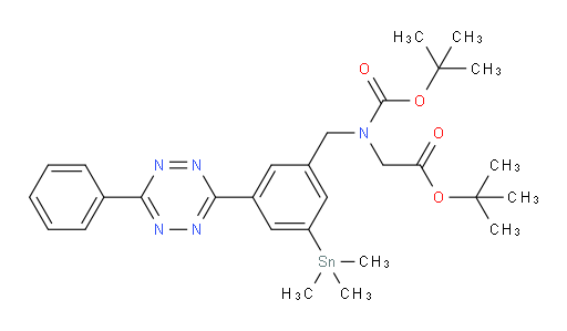 tert-butyl 2-((tert-butoxycarbonyl)(3-(6-phenyl-1,2,4,5-tetrazin-3-yl)-5-(trimethylstannyl)benzyl)amino)acetate