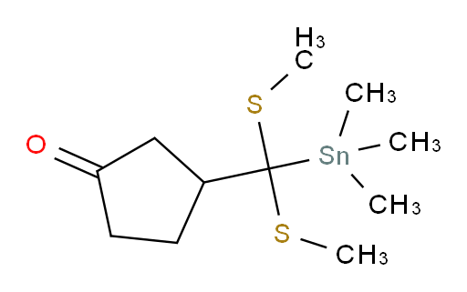 3-(bis(methylthio)(trimethylstannyl)methyl)cyclopentanone