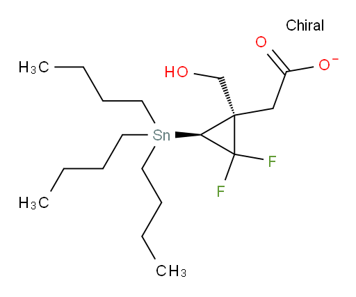 2-((1R,3S)-2,2-二氟-1-(羟甲基)-3-(三丁基锡基)环丙基)乙酸酯