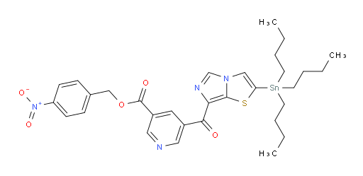 4-硝基苄基 5-(2-(三丁基锡基)咪唑并[5,1-b]噻唑-7-羰基)烟酸酯