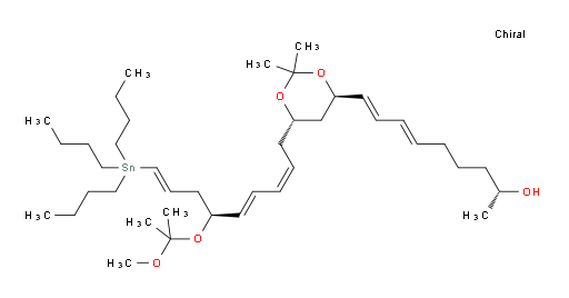 (R,6E,8E)-9-((4R,6S)-6-((S,2Z,4E,8E)-6-((2-甲氧基丙-2-氧基))-9-(三丁基锡基)壬-2,4,8-三烯-1-基)-2,2-二甲基-1,3-二噁烷-4-基)壬-6,8-二烯-2-醇