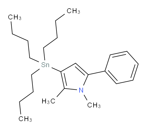 1,2-二甲基-5-苯基-3-(三丁基锡基)-1H-吡咯