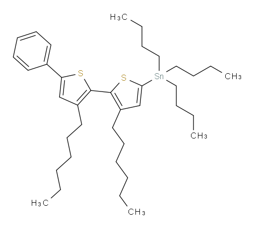 tributyl(3,3'-dihexyl-5'-phenyl-[2,2'-bithiophen]-5-yl)stannane