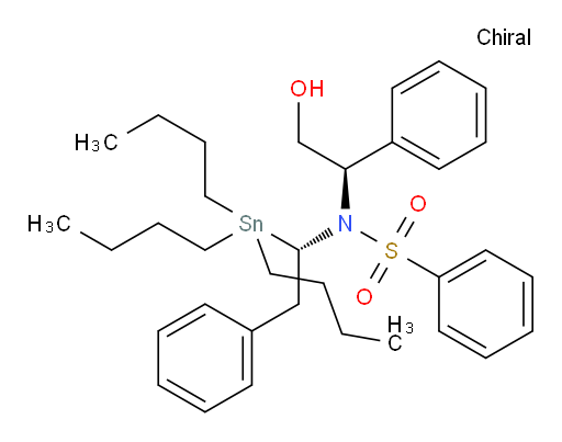 N-((R)-2-羟基-1-苯基乙基)-N-((S)-2-苯基-1-(三丁基锡基)乙基)苯磺酰胺