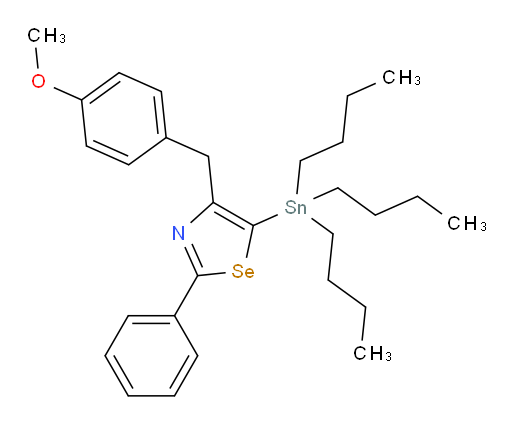 4-(4-methoxybenzyl)-2-phenyl-5-(tributylstannyl)-1,3-selenazole