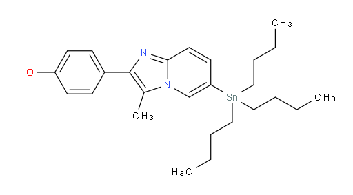4-(3-甲基-6-(三丁基锡基)咪唑并[1,2-a]吡啶-2-基)苯酚