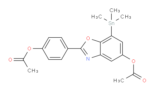 4-(5-acetoxy-7-(trimethylstannyl)benzo[d]oxazol-2-yl)phenyl acetate